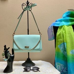 KATE SPADE Small Madison Adjustable Crossbody / Satchel Bag Tiffany Blue